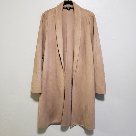 HYFVE Jackets & Blazers - Hyfve Suede Camel Cardigan Jacket